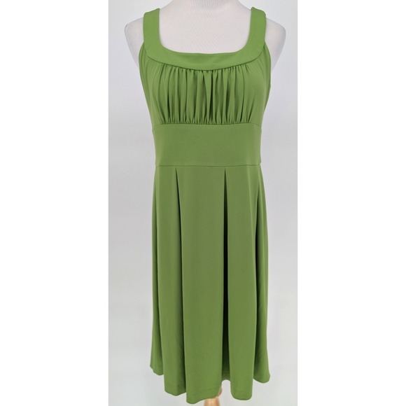 VTG 90s Y2K Green Milkmaid Pleated Dress Fairy Grunge Goblin Indie‎ Sleaze Retro - Picture 2 of 12